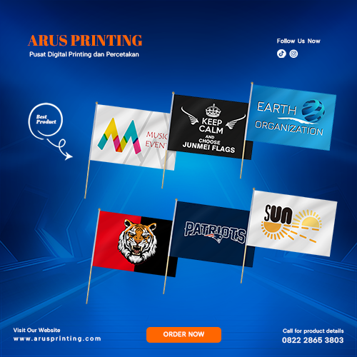 Bendera Tangan Custom Full Print